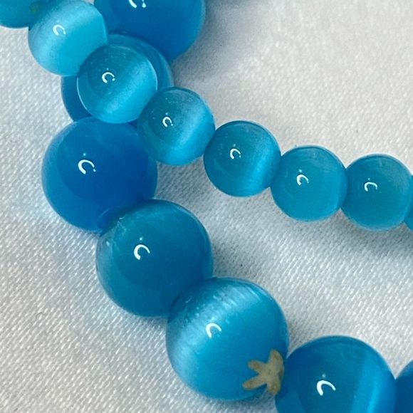 Beaded Stretch Bracelets True Blue Tigers Eye - Picture 5 of 7